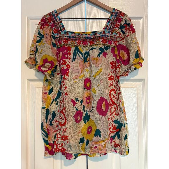 EUC Johnny Was Colorful Embroidered Blouse - Picture 5 of 6